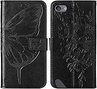 Vista 3 de Funda tipo cartera para iPod Touch 7/iPod Touch 6/iPod Touch 5, con soporte para tarjeta de crédito, para mujeres y hombres, con cierre magnético