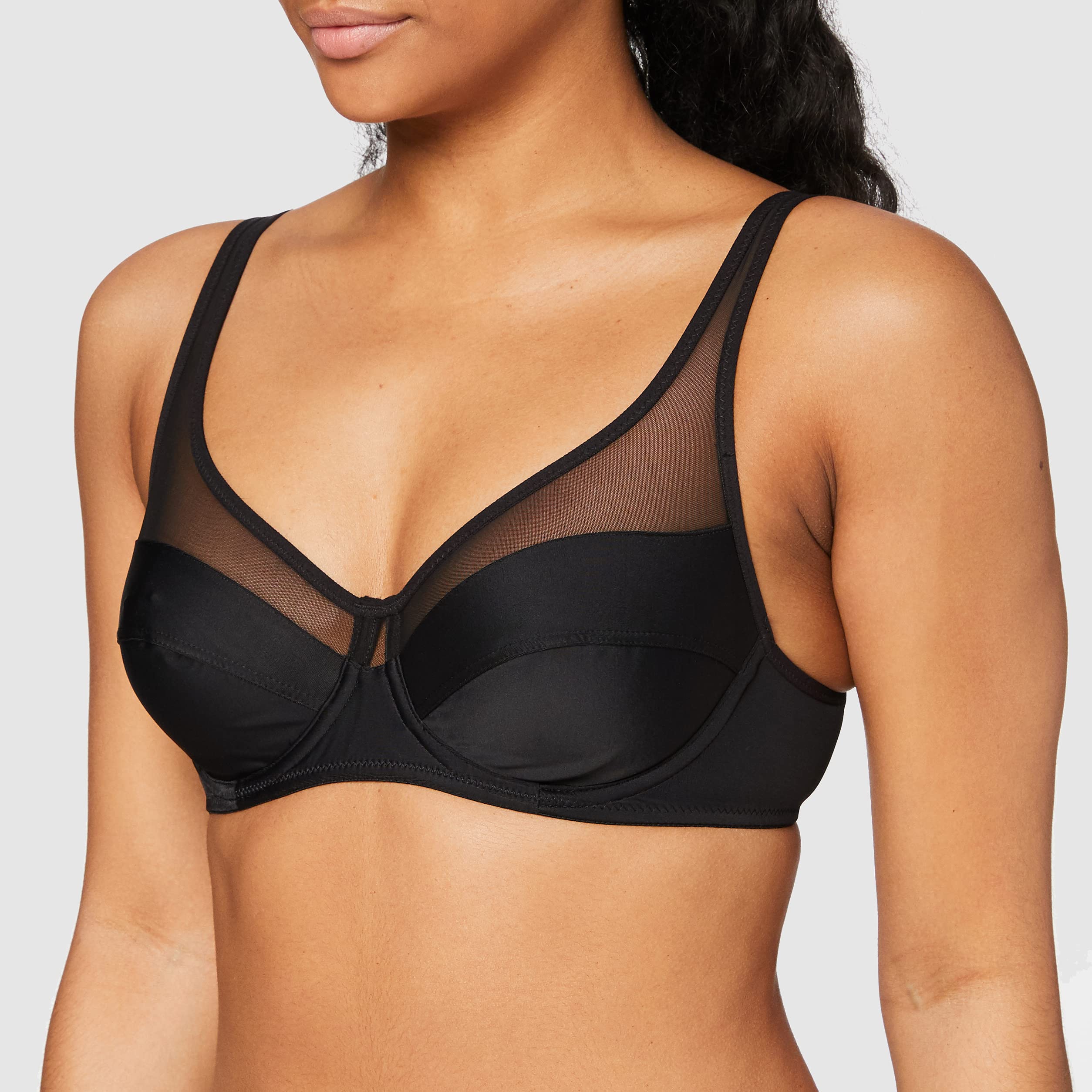 DIM Femme - Soutien-Gorge Generous Classic x2 | Maintien Parfait pour Poitrines Généreuses | Microfibre Épaisse et Stretch | Dos en U et Bretelles Larges | Look Moderne et Confort Absolu