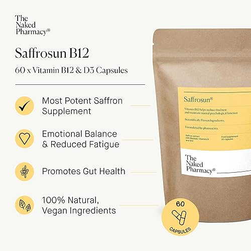Miniatura 2 de THE NAKED PHARMACY - Extracto de azafrán de Saffrosun con suplemento de vitamina B12 - 60 cápsulas