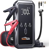 YaberAuto YA70 9-in-1 Jump Starter with 150PSI Air Compressor, 5500A Peak for 9L Gas/8L Diesel, 21800mAh Power Bank, 160W DC Out