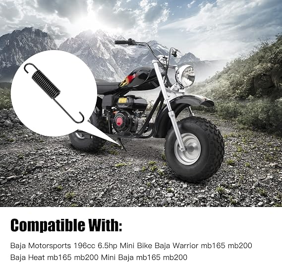 YOXUFA Mini Bike Kickstand Spring for Coleman CT100U CT200U B200R Monster Moto MM-B80 Baja Warrior MB200 Doodlebug DB30 Motovox Mbx10 Mega 212cc 196cc 97cc 100cc 6.5hp 3.0hp Motorsports Parts