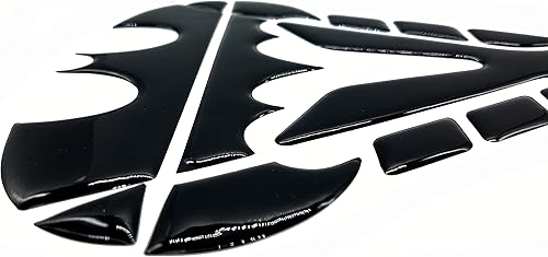 Miniatura 3 de Universal All Black Bat Style Sticker Sticker Gas Fuel Tank Protector Pad para GSXR CBR Ninja YZF