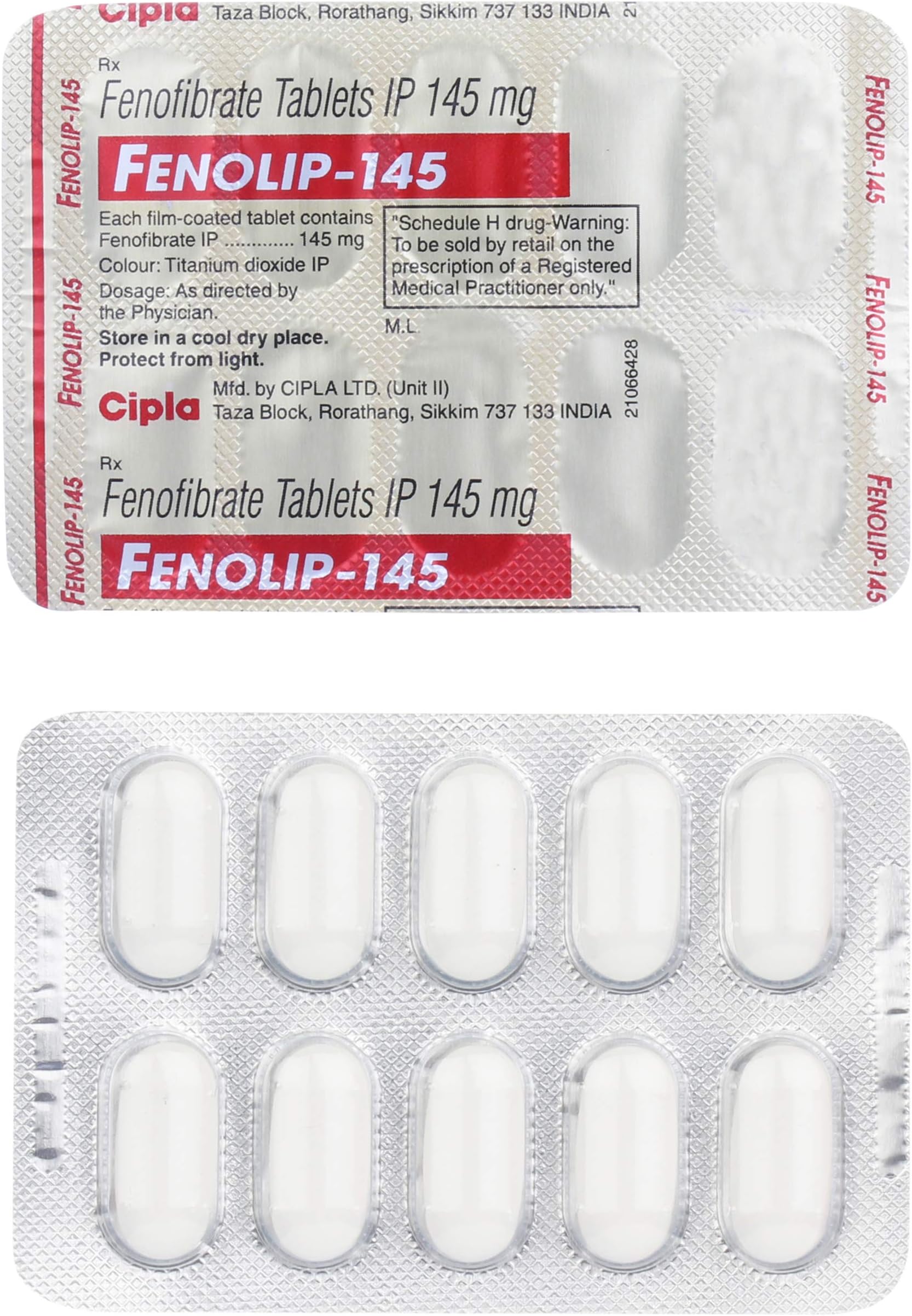 Fenolip-145 - Strip of 10 Tablets