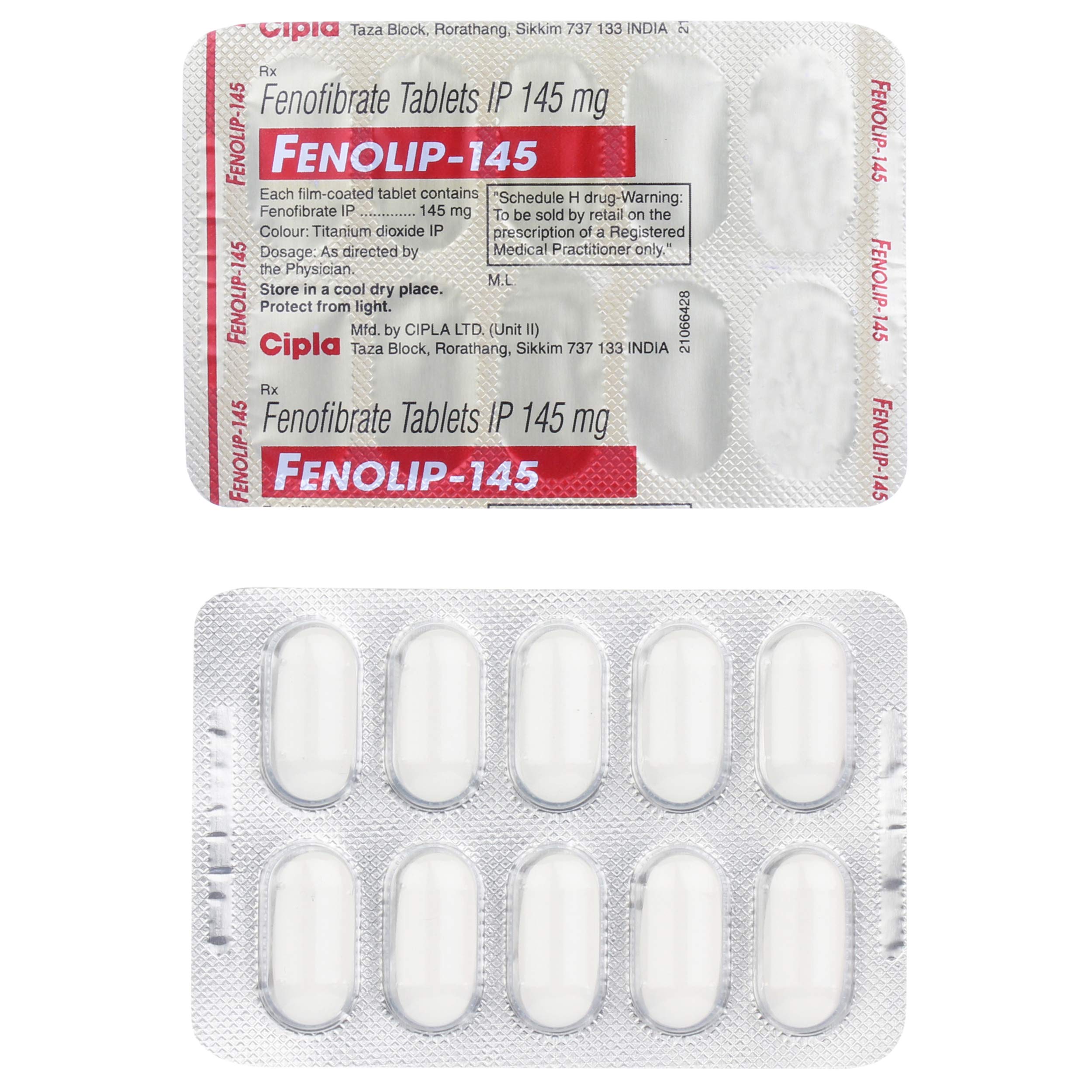 Fenolip-145 - Strip of 10 Tablets