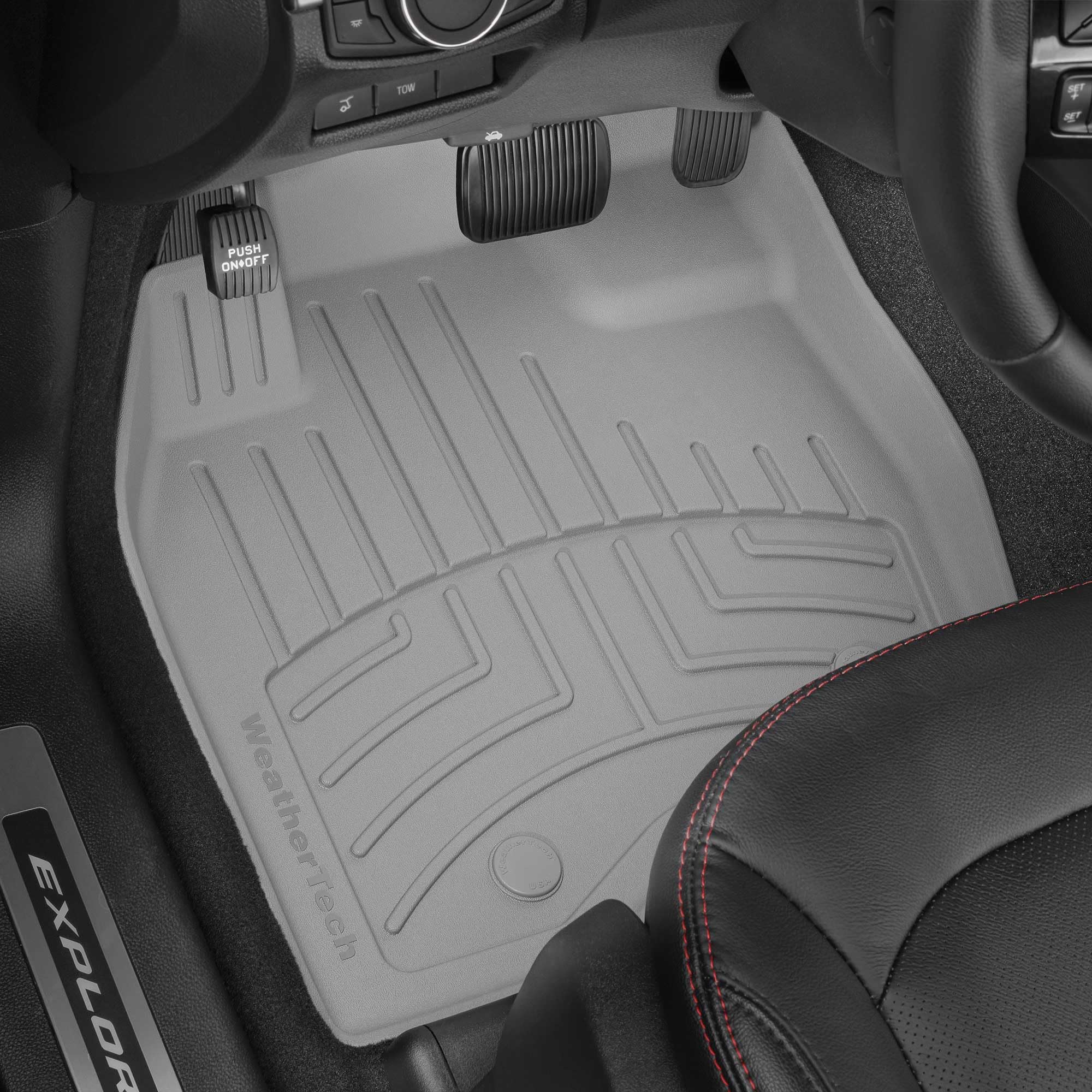 WeatherTech FloorLiner HP Custom Fit Floor Mats for Lexus GX 4Runner 1st 2nd Row 444931IM-442862IM Black — view 2