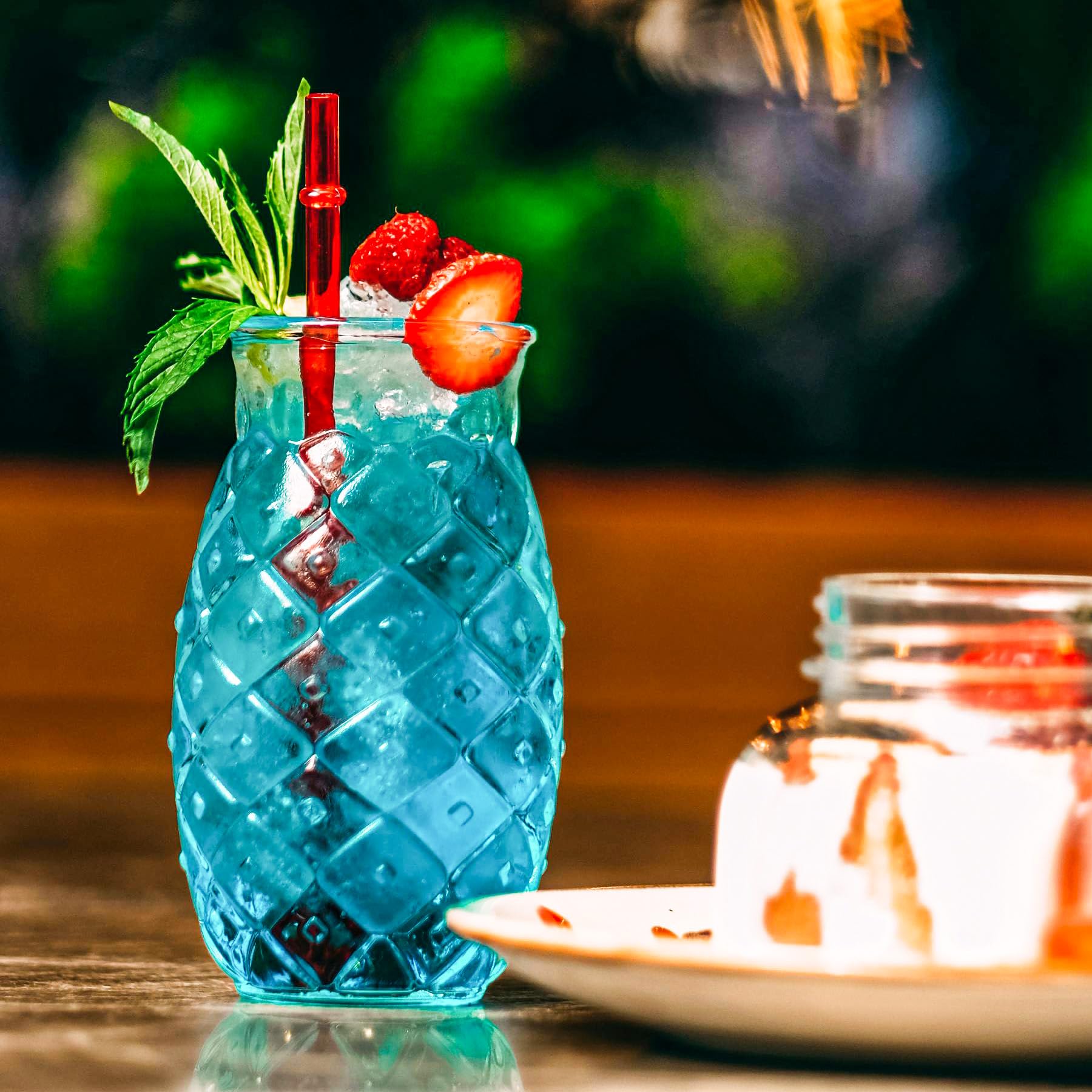 Vaso de piña – Vasos Tiki para cócteles – Vasos de piña Colada Huracán para decoración de bar, juego de 6 – Bebida mixta al aire libre, té helado, copa de vino, Hawaii Tropical Barware 481.9 g