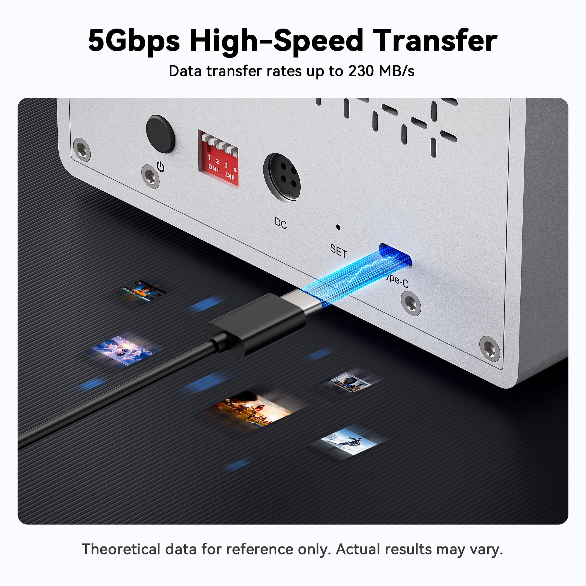 Yottamaster HDDケース 5ベイ PS500RC3 RAID機能付き Amazon.com: Yottamaster 5 Bay RAID Hard Drive Enclosure USB C