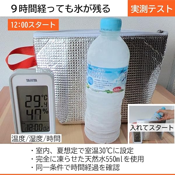 もこもこ保冷 保冷バッグ お弁当 小さめ 【両面アルミ素材で本格保冷】と【結露対策】 保冷袋 保冷ポーチ ランチバッグ 保冷 バッグ おにぎりケース お弁当袋 Lunchichi (オレンジとグレー) - 4