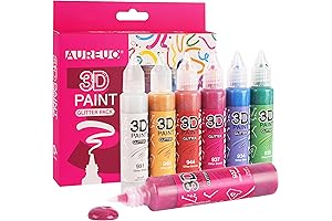 AUREUO Puffy 3D Acrylic Paint Pens for Crafts