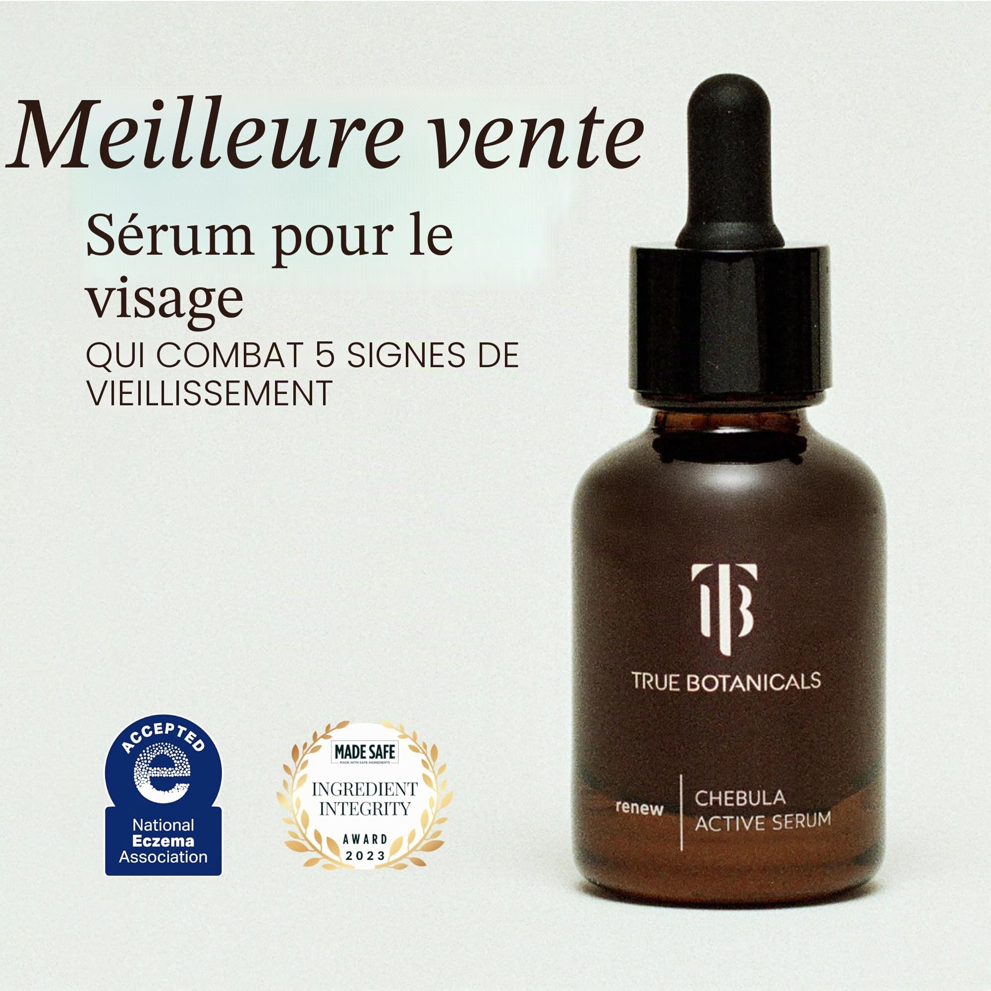True Botanicals - Sérum naturel Chebula Active | Soin de la peau propre, non toxique et naturel (30 ml)