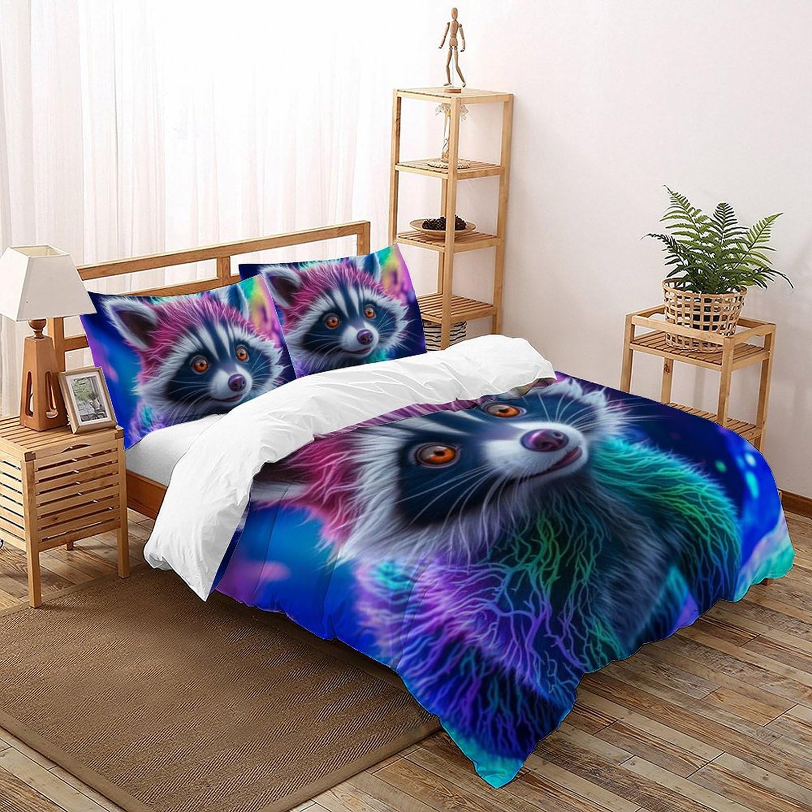 Parure Raton Laveur 3D coloré pour transformer la chambre des garçons