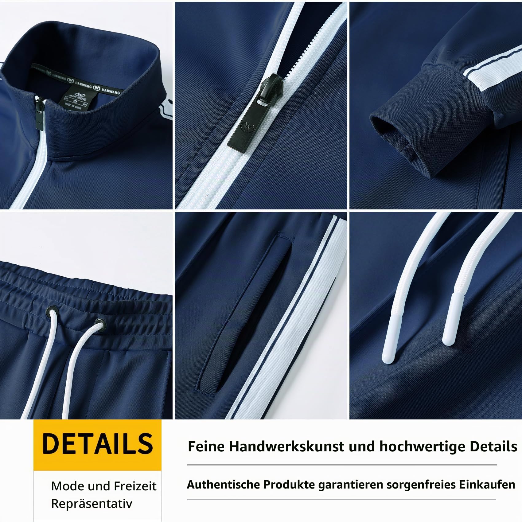 Trainingsanzug Herren Set Jogginganzug Herren Sportanzug Langarm Freizeitanzug Männer Tracksuit