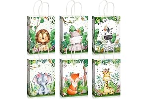 Safari Party Favor Bags for Jungle Themed Birthdays