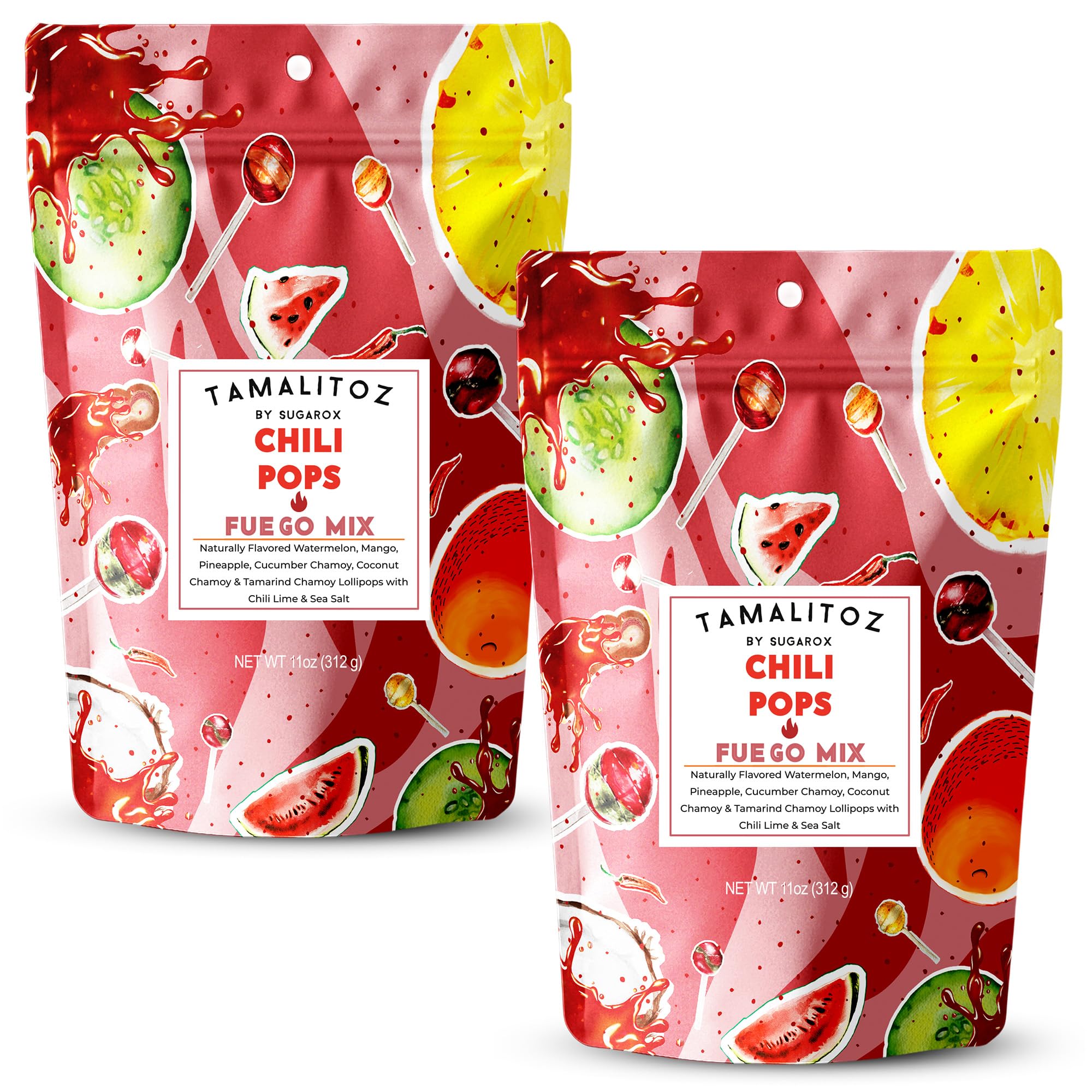 Amazon.com : Tamalitoz Chili Pops Fuego Mix – Mexican Lollipops