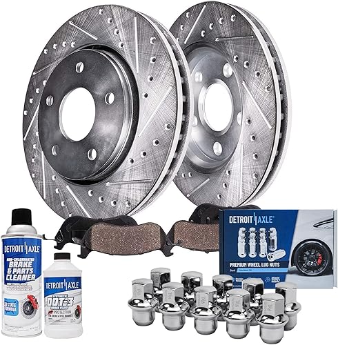 Miniatura 13 de Detroit Axle - Kit de Frenos para Silverado Sierra Suburban Yukon XL Avalanche 1500 Tahoe Escalade ESV EXT Reemplazo Frenos Delanteros Traseros