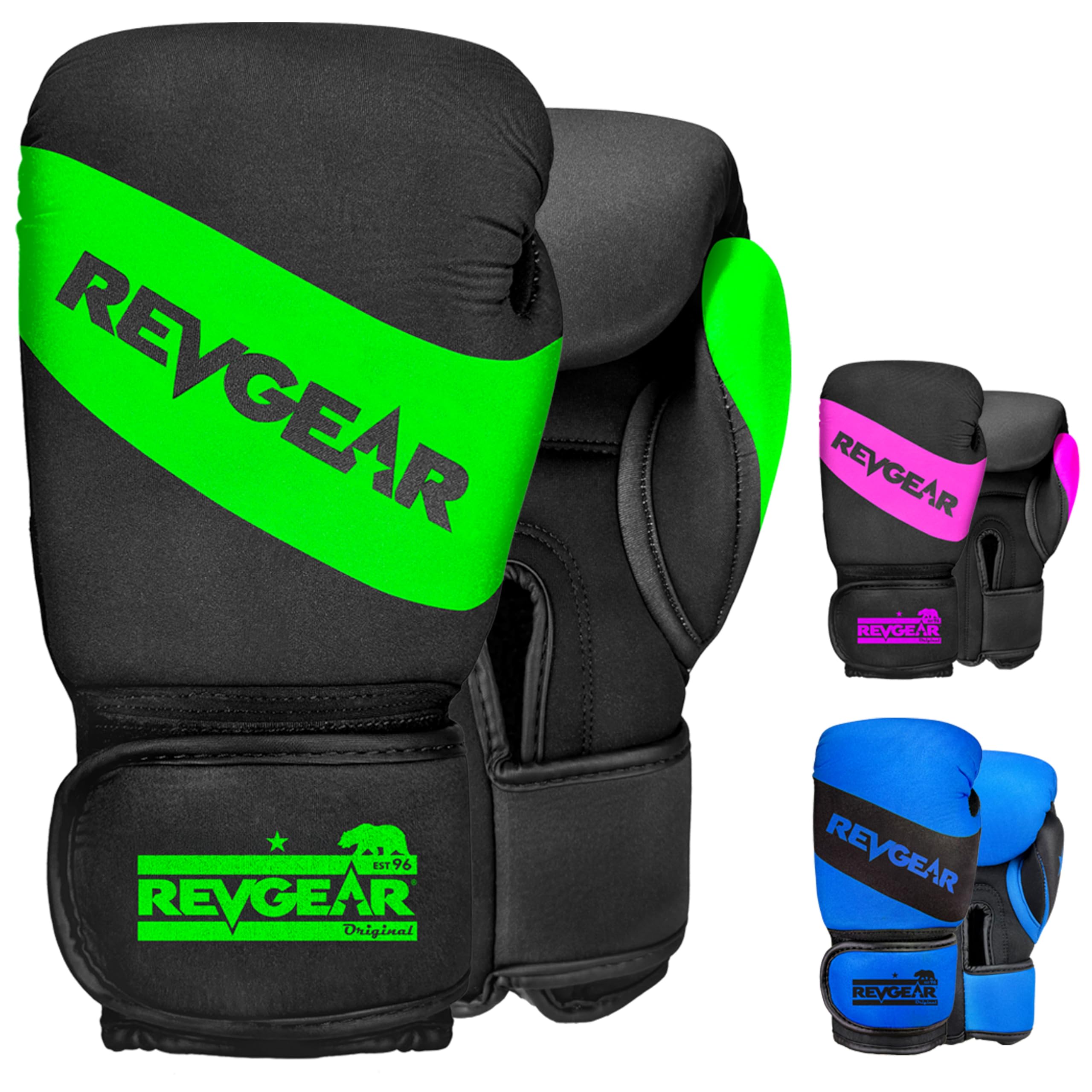 Revgear Elevate Washable Kids Boxing Gloves | Ideal for Kids | Perfect for MMA, Martial Arts, Krav MAGA Training