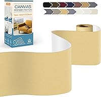 Vista 140 de KING MOUNTAIN Parche de reparación de lona de 9 x 11 pulgadas, 2 piezas, parche de tela impermeable autoadhesivo para sofás, tiendas de campaña