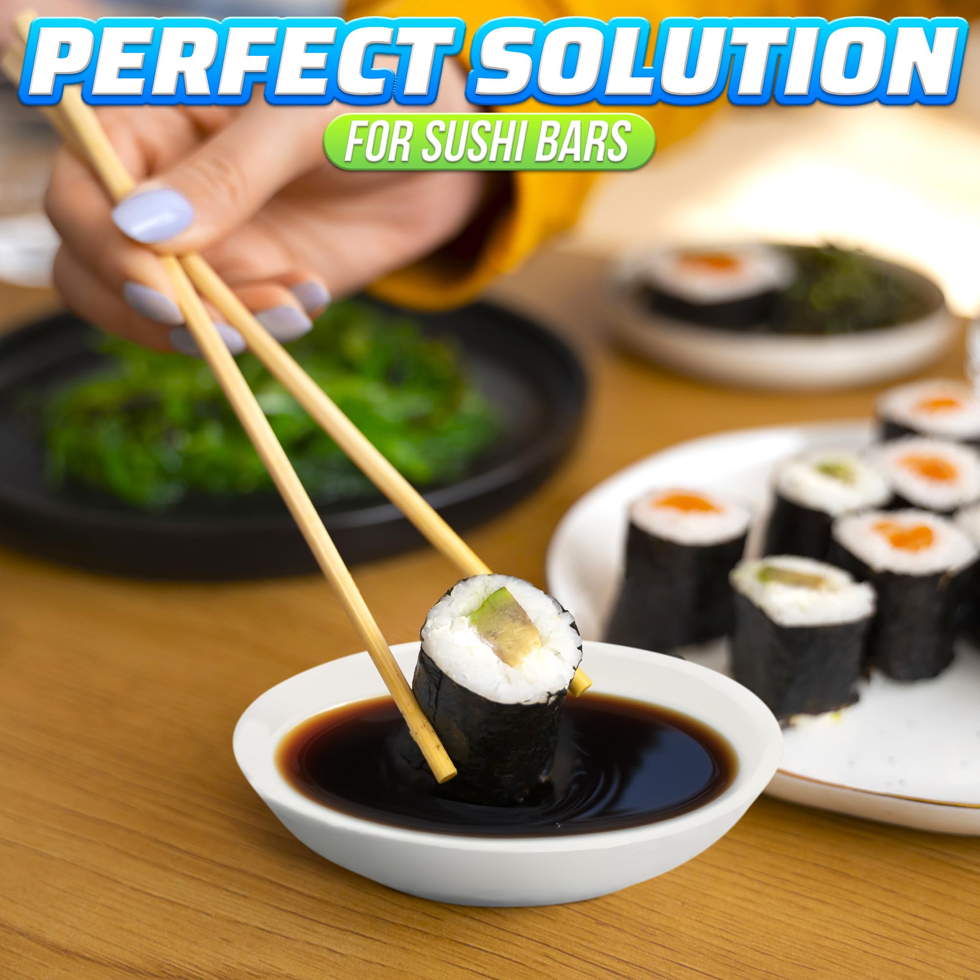 Naczynie do sosu sojowego do sushi, melaminy, 3,62 cm, plastikowe kubki do sosów do maczania chleba, miski na sos sojowy, małe miski do przystawek, do zanurzania w oliwie z oliwek, małe białe miski,