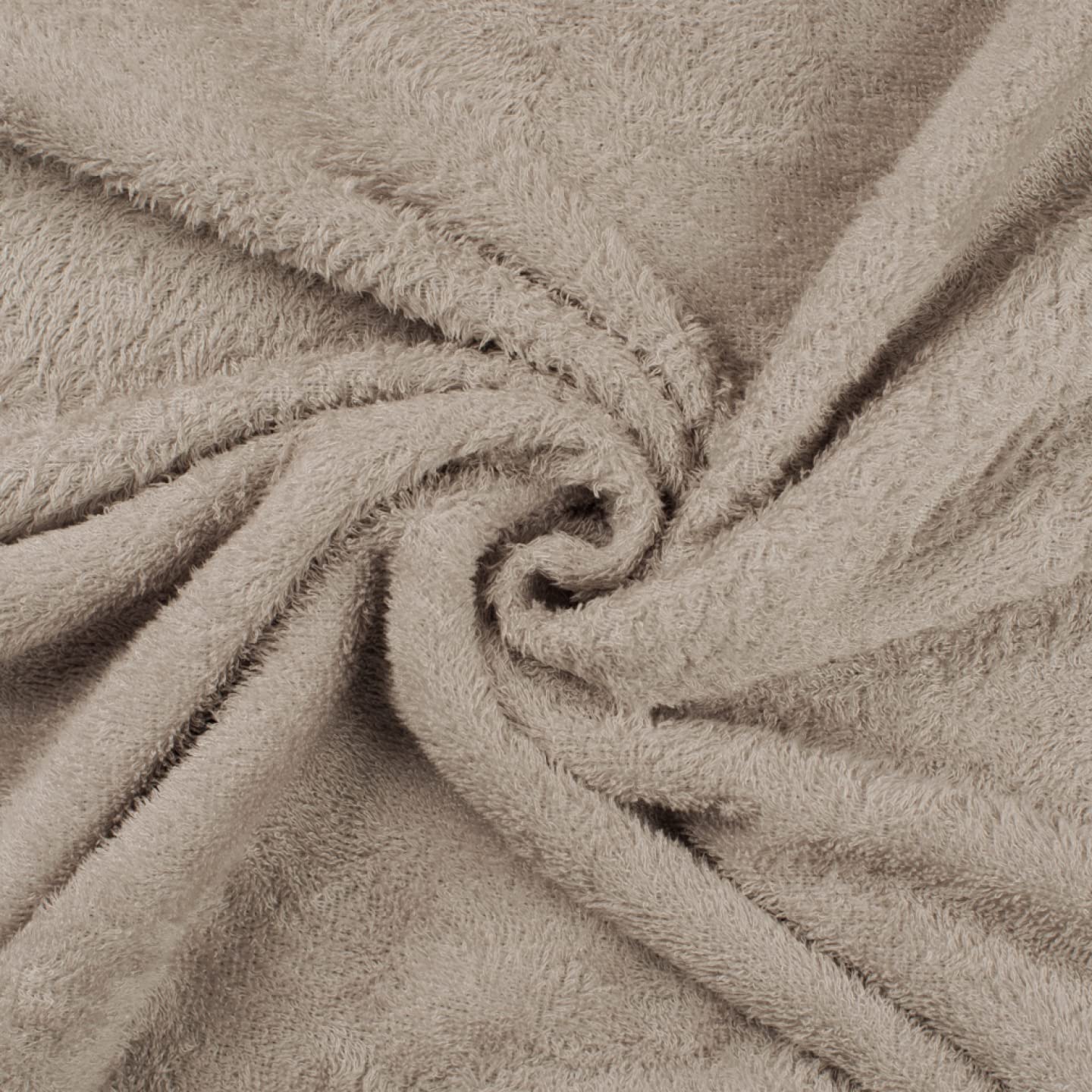 Soft Bamboo Terry Towelling Fabric Material - Taupe, 10Mtr - 1000cm x 150cm
