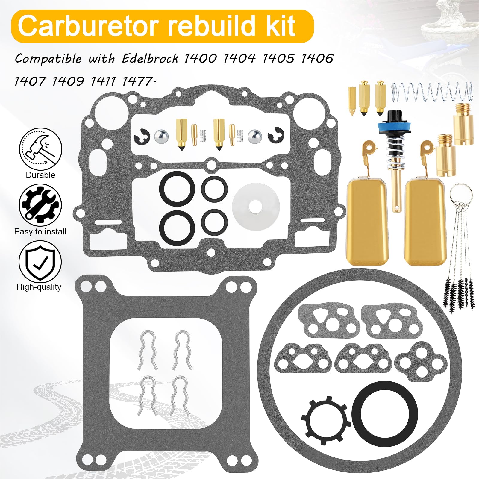 バイク Carburetor Rebuild Repair Kit Replacement for Edelbrock 4