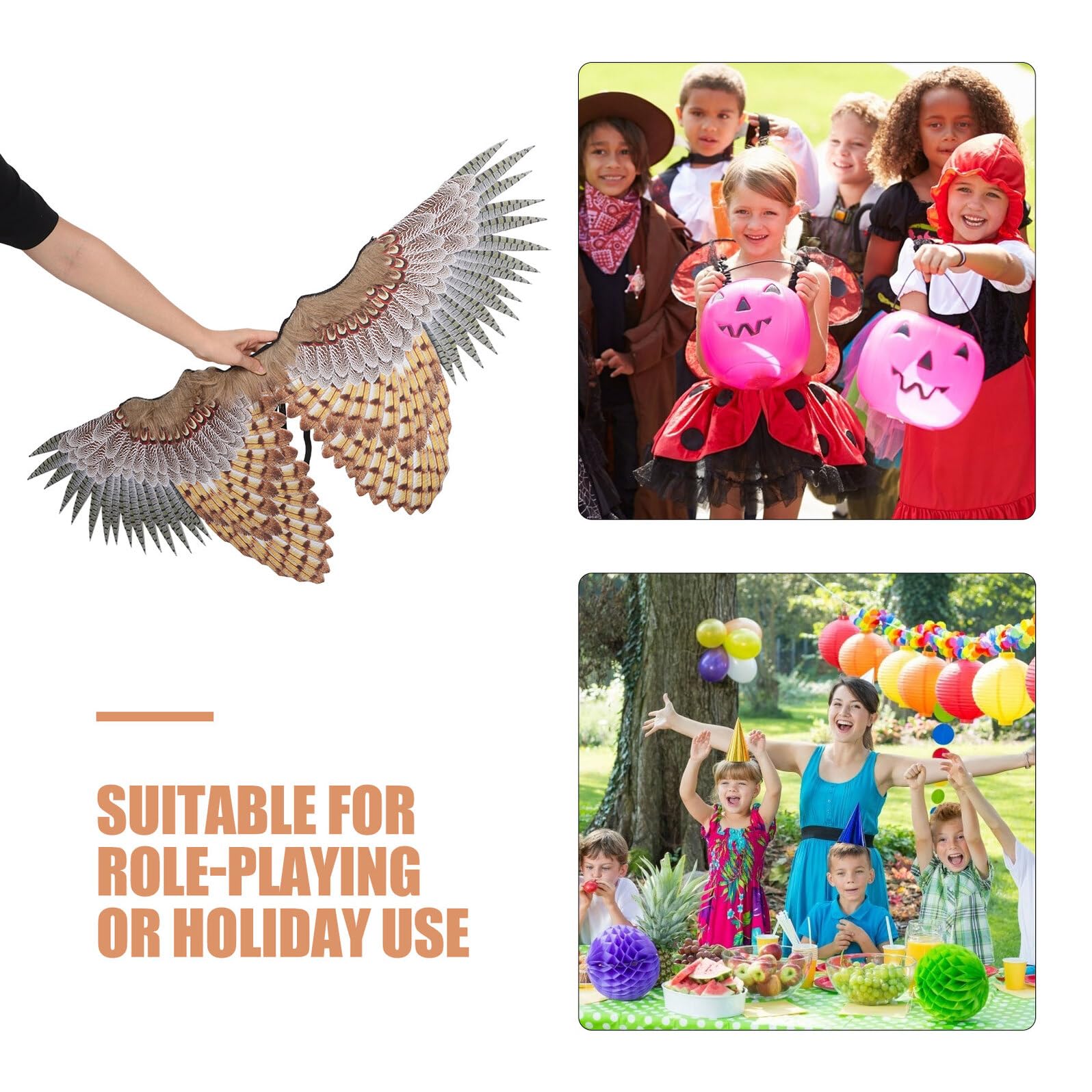 TOYANDONA Costume per bambini con ali di gufo da travestimento, leggero, traspirante, per ragazzi e ragazze, Halloween e cosplay