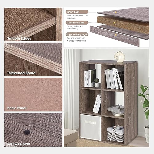 Miniatura 49 de PACHIRA E-Commerce Estantería de almacenamiento de 6 cubos de EE. UU., estante unitario, armario de armario, estante organizador de estantería en