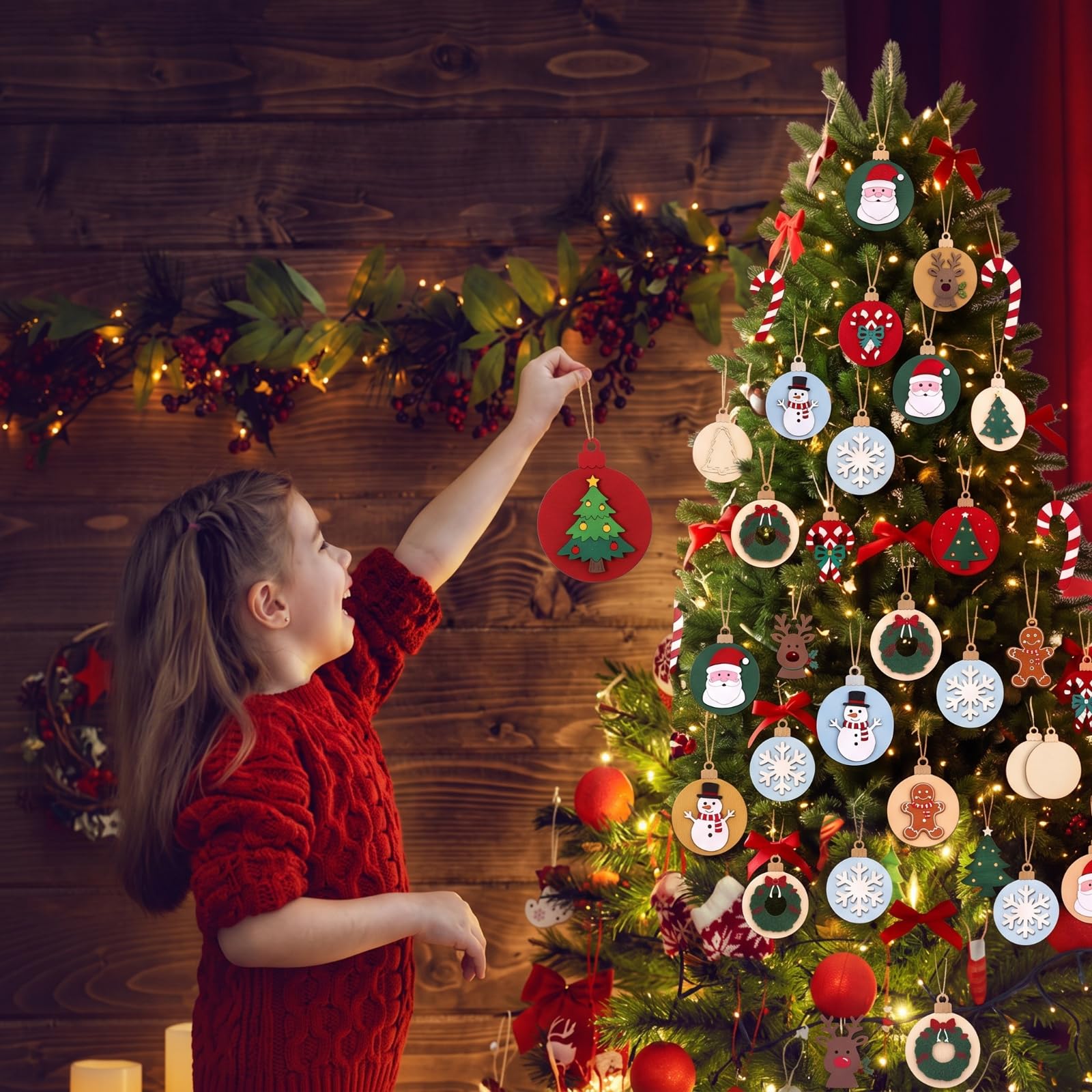 DoubleFill Lot de 24 boules de Noël pour loisirs créatifs