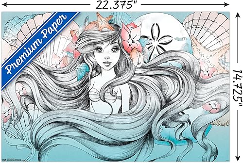 Miniatura 3 de Trends International Disney La Sirenita Ariel - Póster de pared de tierra o mar, 14.725 x 22.375 pulgadas, versión premium sin marco