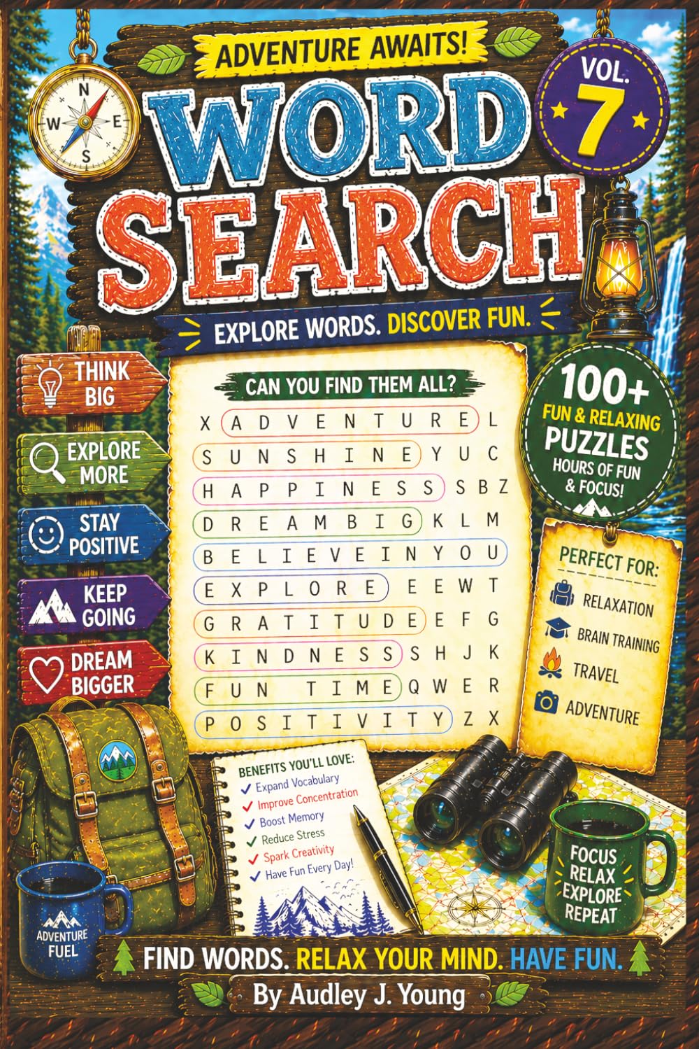 Adventure Awaits Word Search: 100+ Fun and Relaxing Puzzles for All Ages - Vol.7
