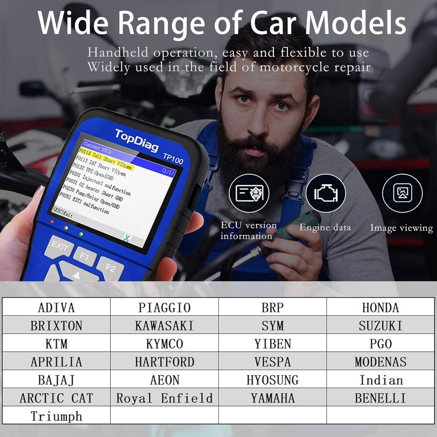 MaiKar M100 Supported Motorcycle Brands