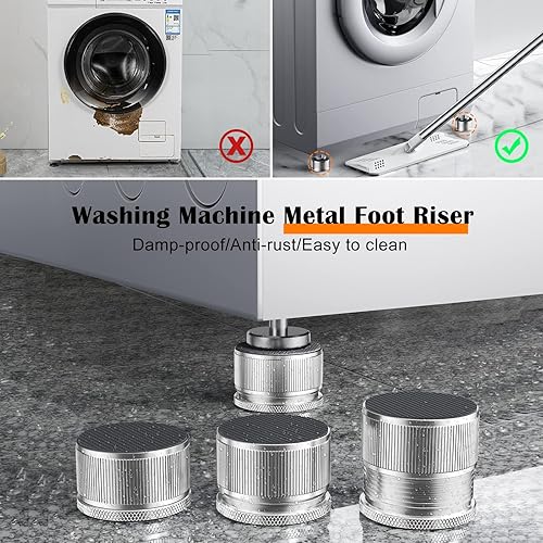 Miniatura 8 de Neidea - Elevadores de cama de 1.57 pulgadas, resistentes, elevadores de cama de metal, autoadhesivos, patas de muebles de altura ajustable para