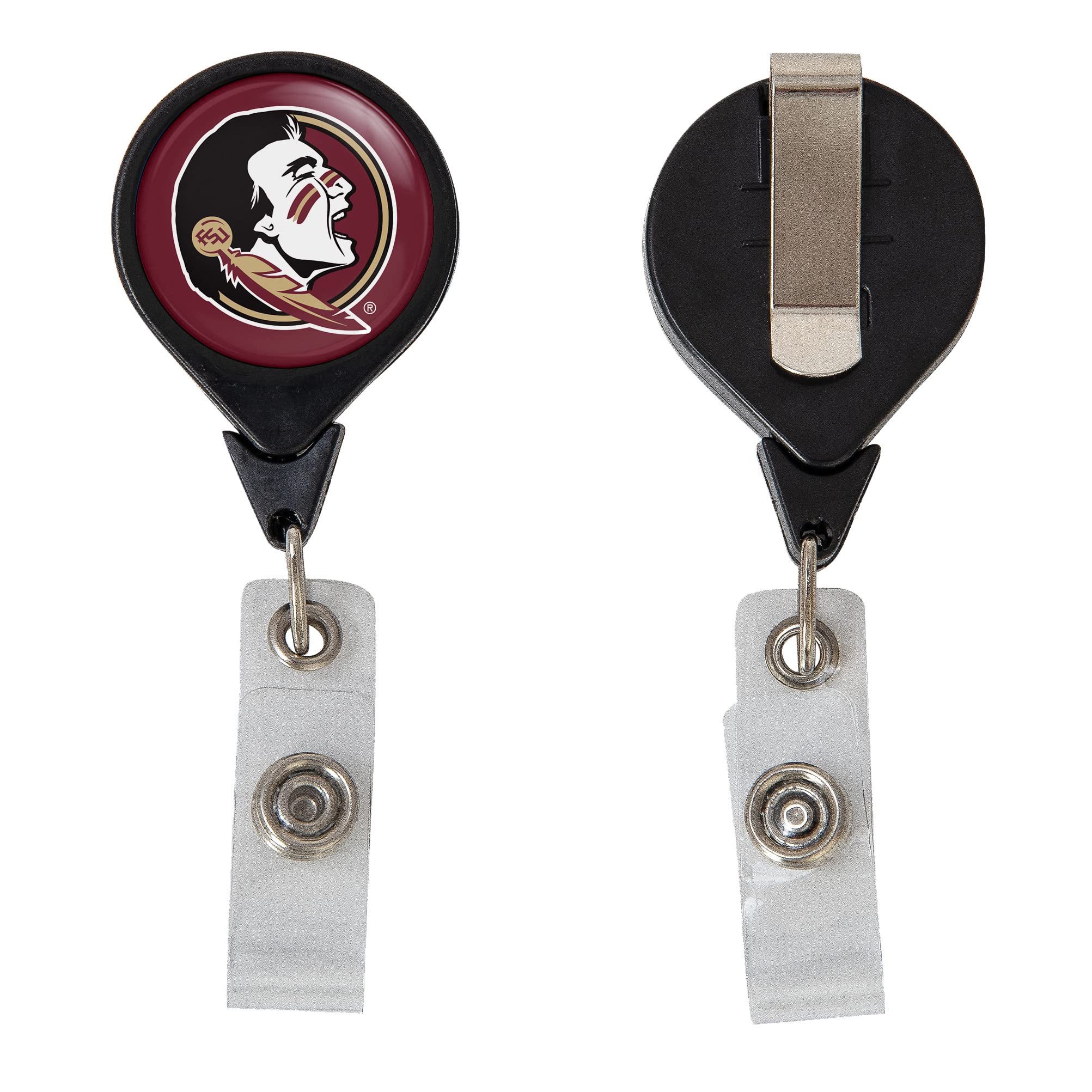 Desert Cactus Florida State University Retractable Badge Holder Seminoles FSU ID Reel with Ticket Clip for Lanyard, Work, School & Office Access