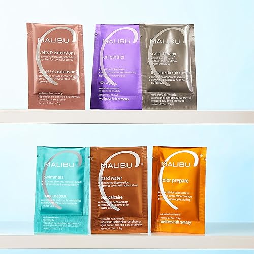 Miniatura 6 de Malibu C Remedio para el cabello de bienestar de tramas y extensiones (1 paquete), elimina la acumulación y evita la rotura del cabello, prepara el