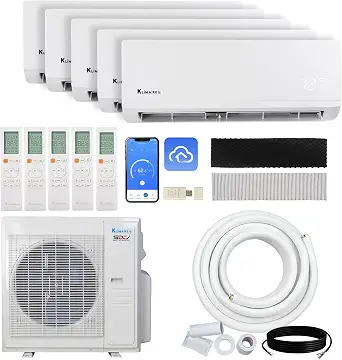 Klimaire 36,000 BTU Hyper Heat 5-Zone Mini Split Heat Pump System