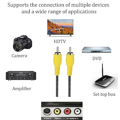 Miniatura 6 de Cable de subwoofer de audio RCA macho a macho, cable coaxial SPDIF, adaptador digital AUD niquelado R-C-A para subwoofer, amplificador, cine en casa