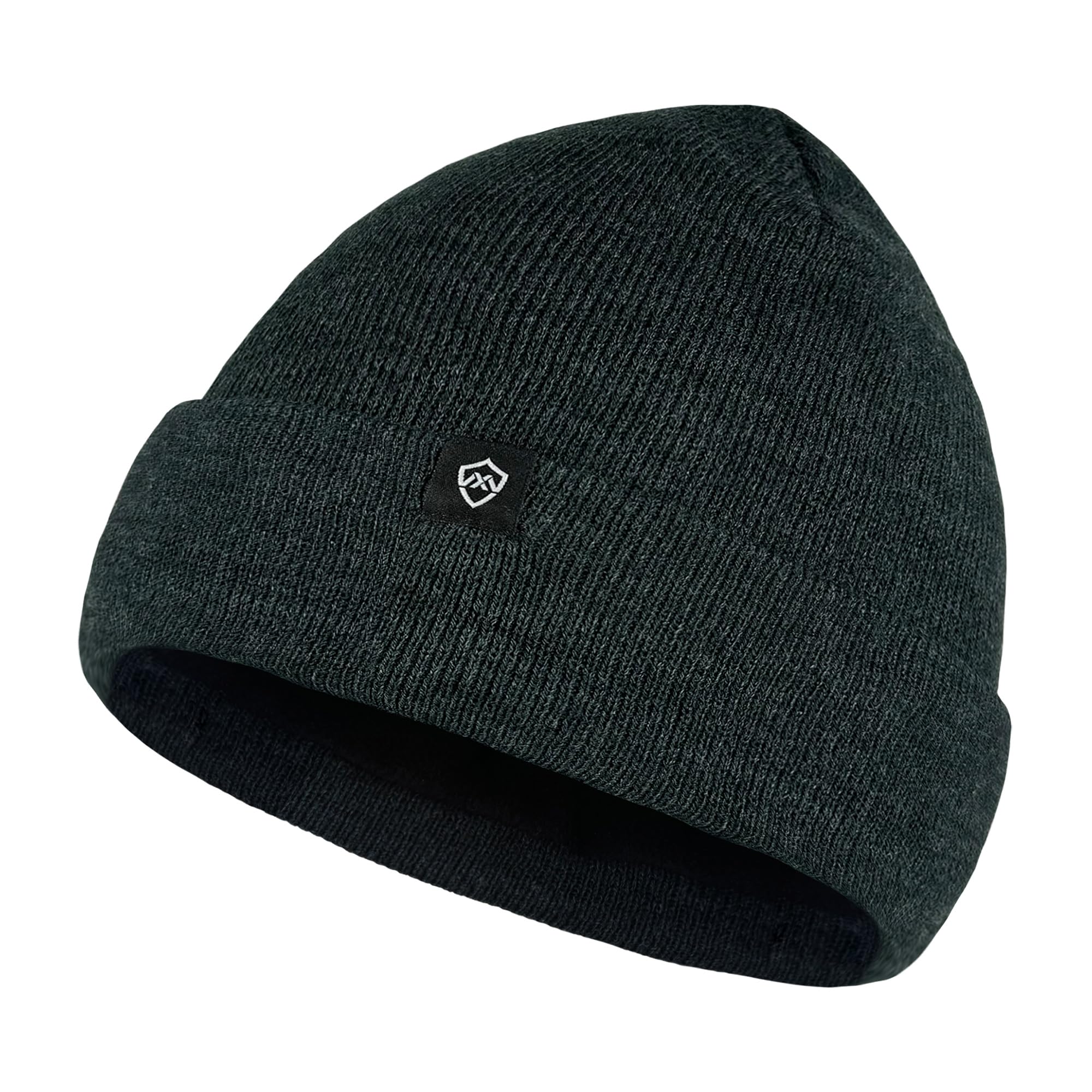 Waterproof Beanie for Men Women Windproof Thermal Winter Hat with Fleece 