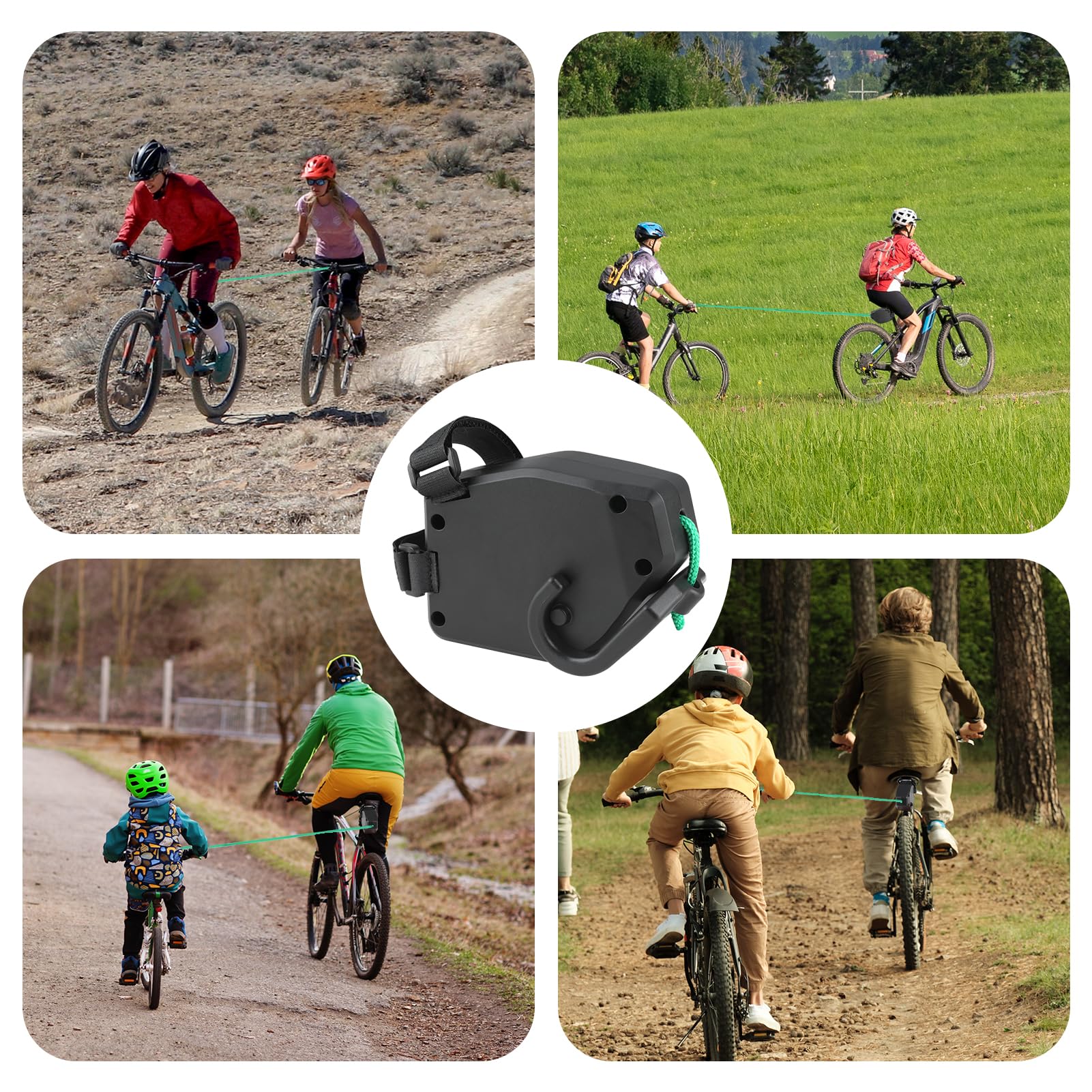 Barre de Remorquage Vélo Enfant Rétractable 2,5 m Câble Traction VTT