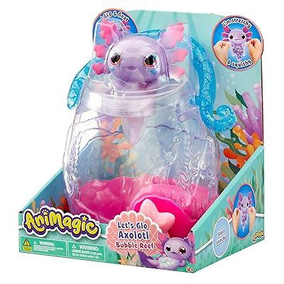 Animagic Let's Glo Axolotl Bubble Reef
