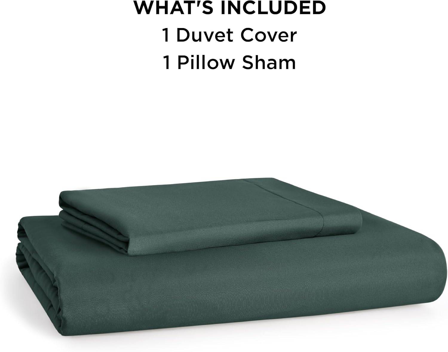 Bedsure Duvet Cover Twin/Twin XL Size - Soft Double Brushed Bedding Set for Kids & Adults, Zipper Closure, 2 Pieces, Includes 1 Duvet Cover (68x90) & 1 Pillow Sham, NO Comforter, Forest Green