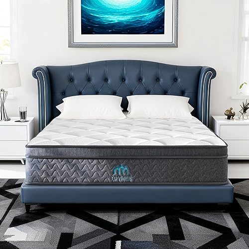 Miniatura 7 de Colchón de Tamaño Individual de 10 Pulgadas, Colchón Individual en una Caja para Dormir Fresco, Colchones de Cama Híbridos de Espuma Viscoelástica