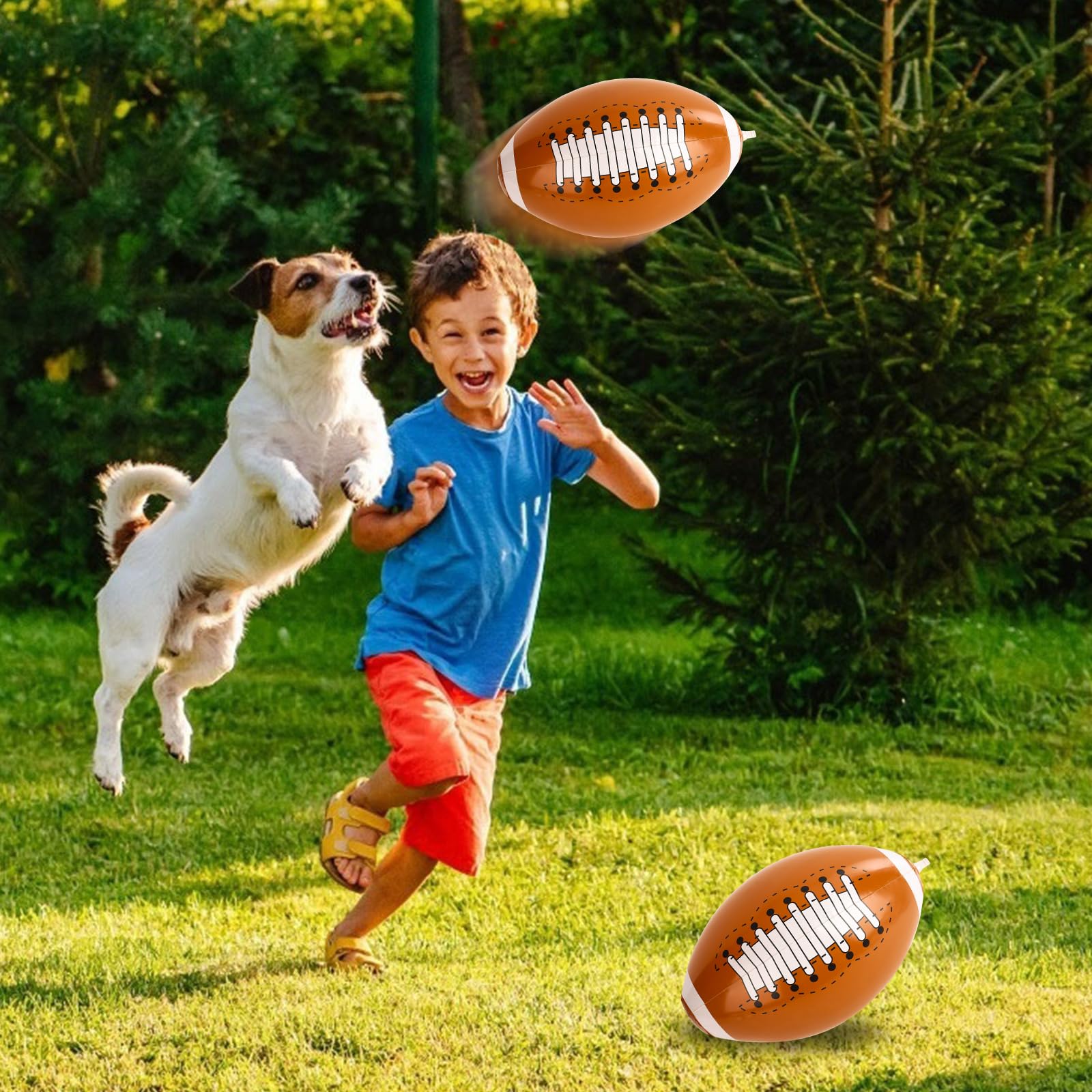 8PCS Inflatable Football Bulk, 12 Inflatable Footballs