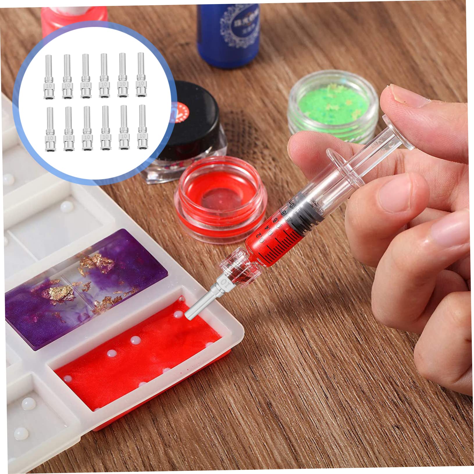 KICHOUSE 12pcs Precision Stainless Steel Tip Needles Dispensing Needles Kit for Industrial Lab Use