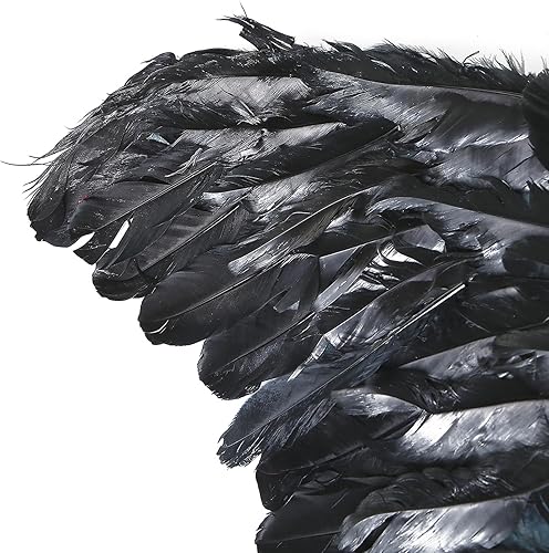 Miniatura 5 de Alas de ángel para cosplay, alas de disfraz de Halloween, alas de plumas blancas y negras con correas ajustables