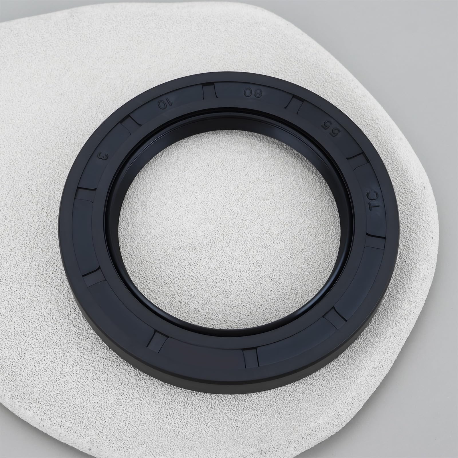 ECSiNG Lot de 6 Joints D'étanchéité D'arbre NBR 55 X 80 X 10 Mm avec Lèvre Anti-poussière élément Rotatif Simmerring