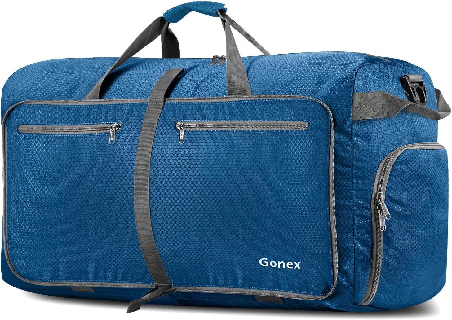 Gonex 40/60/80/100/150L Foldable Airplane Travel Bag Lightweight Foldable Waterproof Tear Resistant Gym Bag, dark blue Gonex 40/60/80/100/150L Foldable Airplane Travel Bag Lightweight Foldable Waterproof Tear Resistant Gym Bag, dark blue