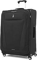 Vista 216 de Travelpro Maxlite 5 - Juego de 2 piezas de equipaje de mano de tela, expandibles con 4 ruedas giratorias, bolso blando para debajo del asiento, Negro