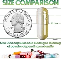 Vista 2 de XPRS Nutra Cápsulas separadas de tamaño 000-500 cápsulas de gelatina vacías grandes separadas en bolsas – Cápsulas de gel transparente premium