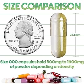 XPRS Nutra Vegan Size 000 Empty Capsules - 500 Count Clear Empty Vegan Vegetarian Empty Pill Capsules - DIY Vegetable Capsule Filling - Veggie Caps Pills