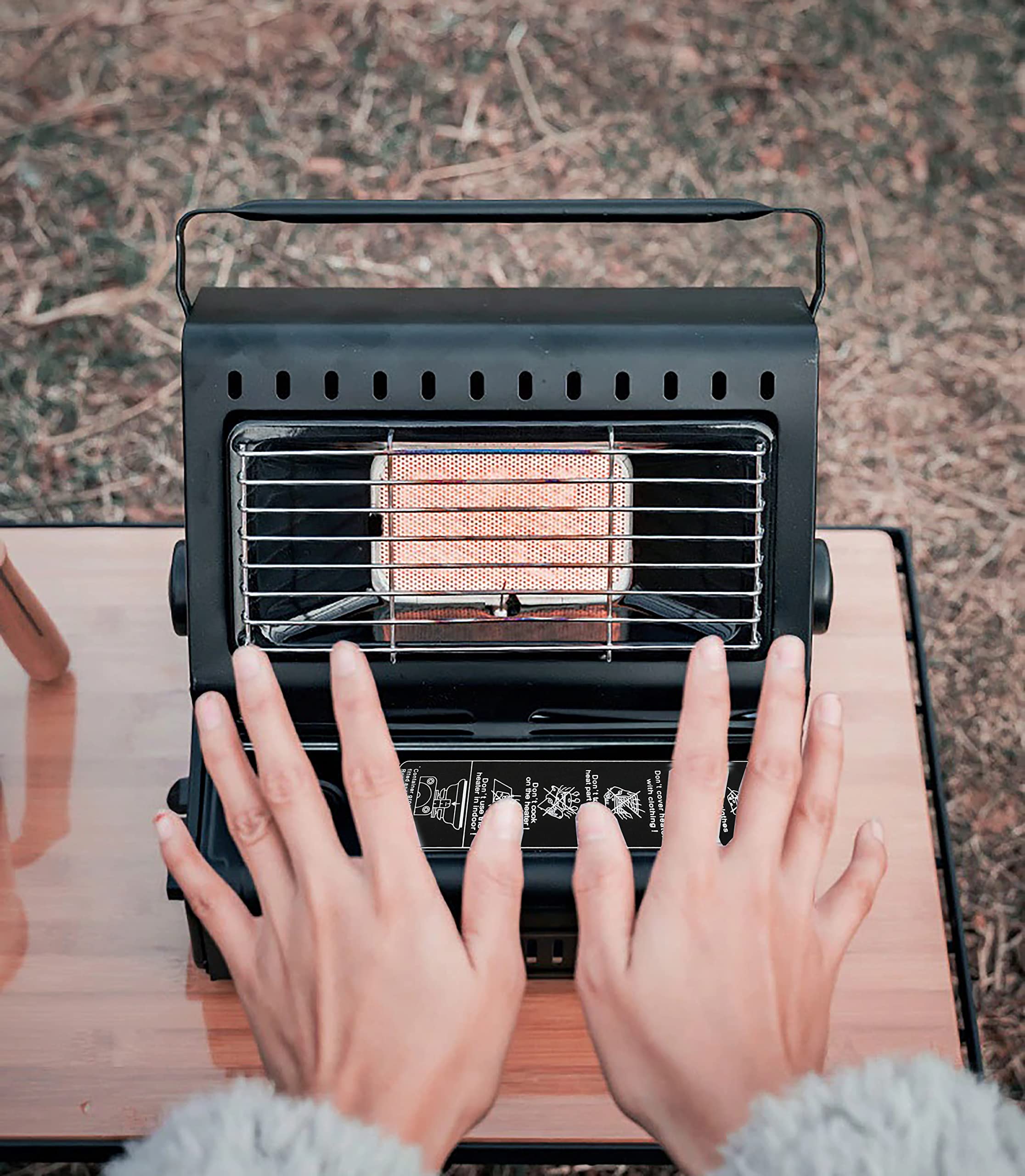 NJ Portable Gas Heater Outdoor Heater for Camping u0026 Fishing 1.3 kW + Butane  Gas Canisters (Gas Heater 2 Canisters) : Amazon.co.uk: Sports u0026 Outdoors