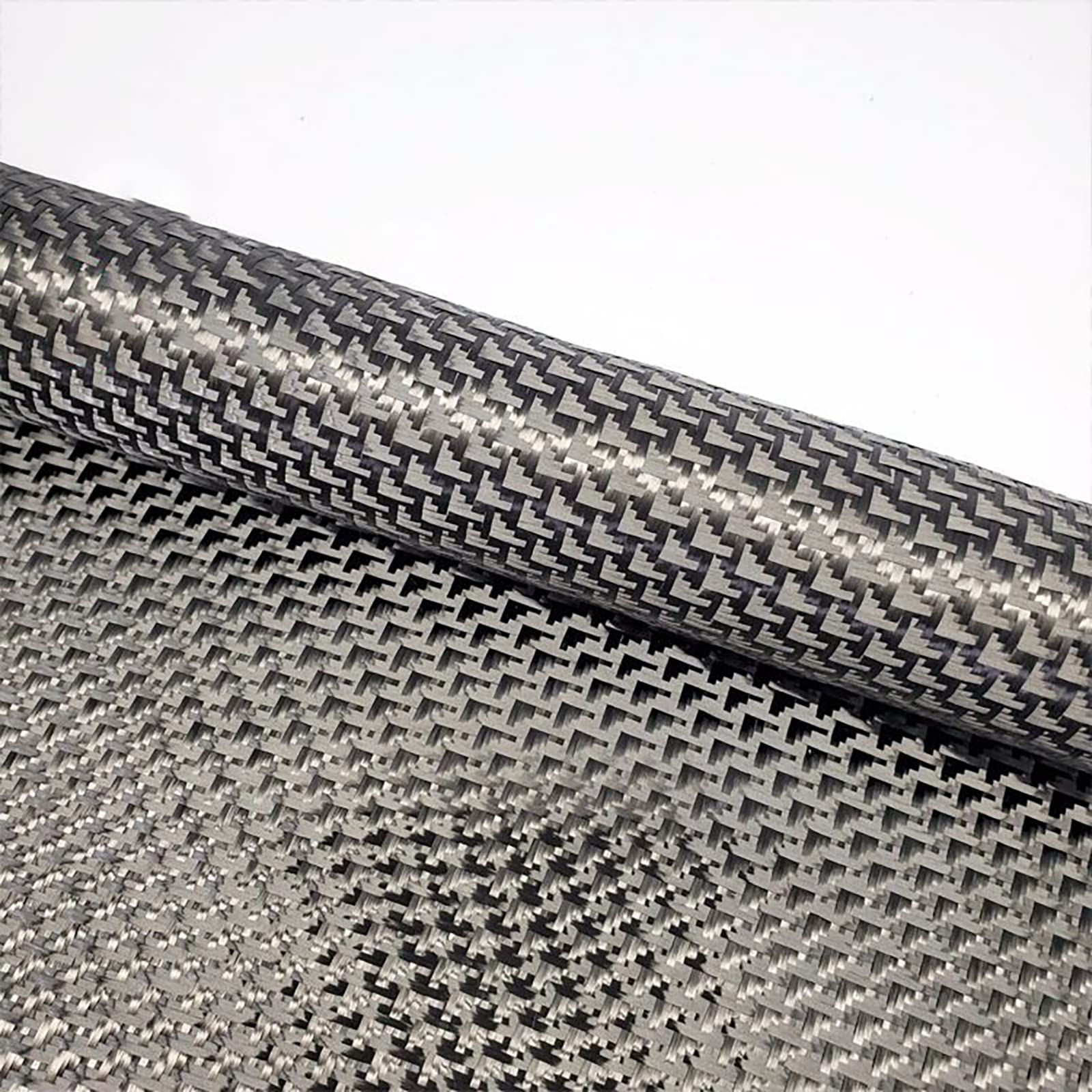 Tkanina z włókna węglowego o wymiarach 19,6 cala x 3,3 stopy — splot diagonalny 3K, 50 x 100 cm, kolor czarny(Airplane Twill 3k/240g)